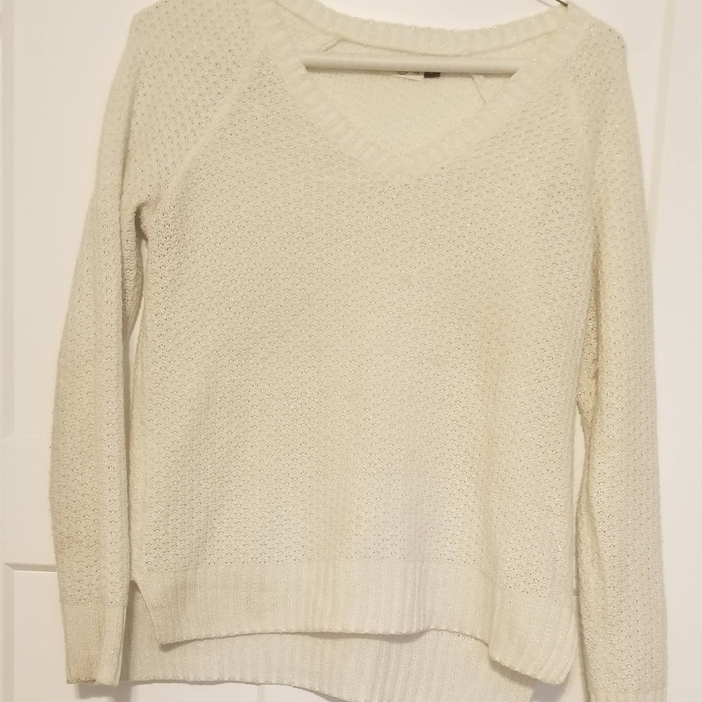Large So you White sparkle Sweater